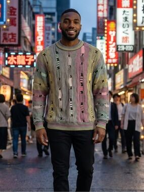 Multicolor retro sweater By REASON
